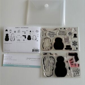 Papertrey Ink "Simply Snowmen" Clear Stamp Set - and Inside Greetings (Peace)